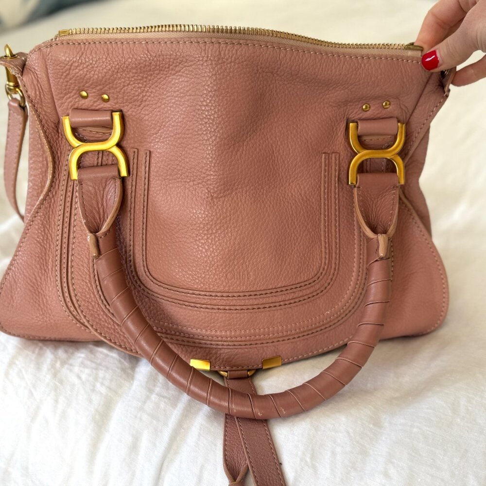 Chloé Marcie Light Pink Satchel Shoulder Bag Authentic (retails $2,690) - Picture 8 of 8